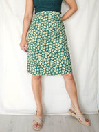 Elia - groene vintage rok van katoen | XL