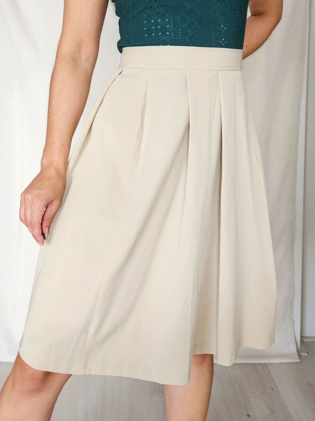 Penelope - beige A-lijn vintage rok | L/XL (kopie)