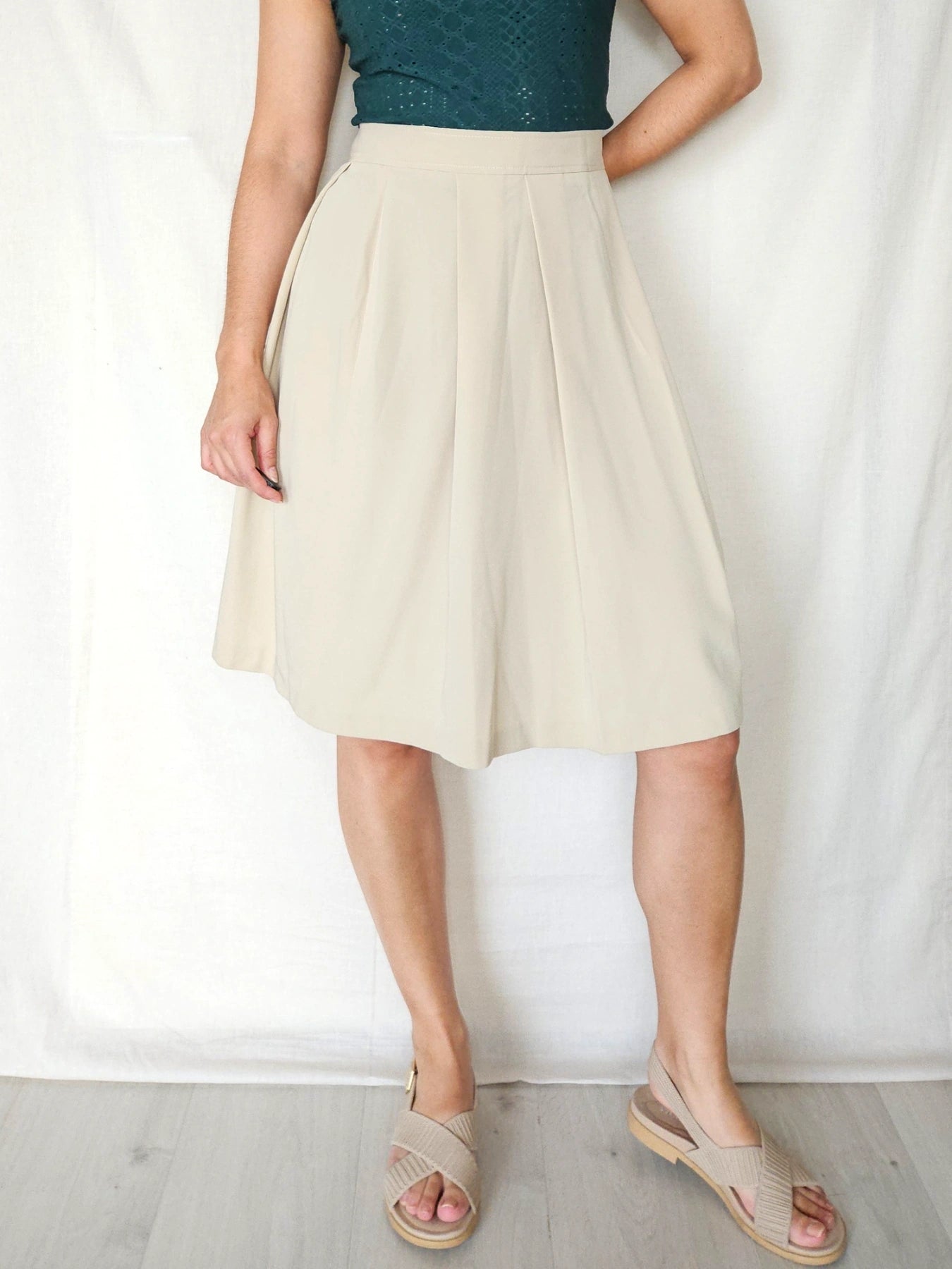 Penelope - beige A-lijn vintage rok | L/XL (kopie)