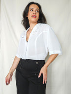Cyra - witte vintage blouse | XXL