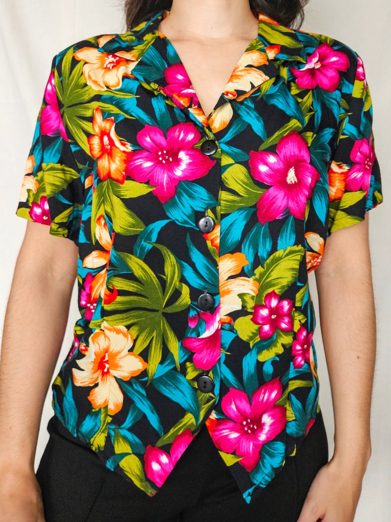 Maia - vintage blouse met strik | M