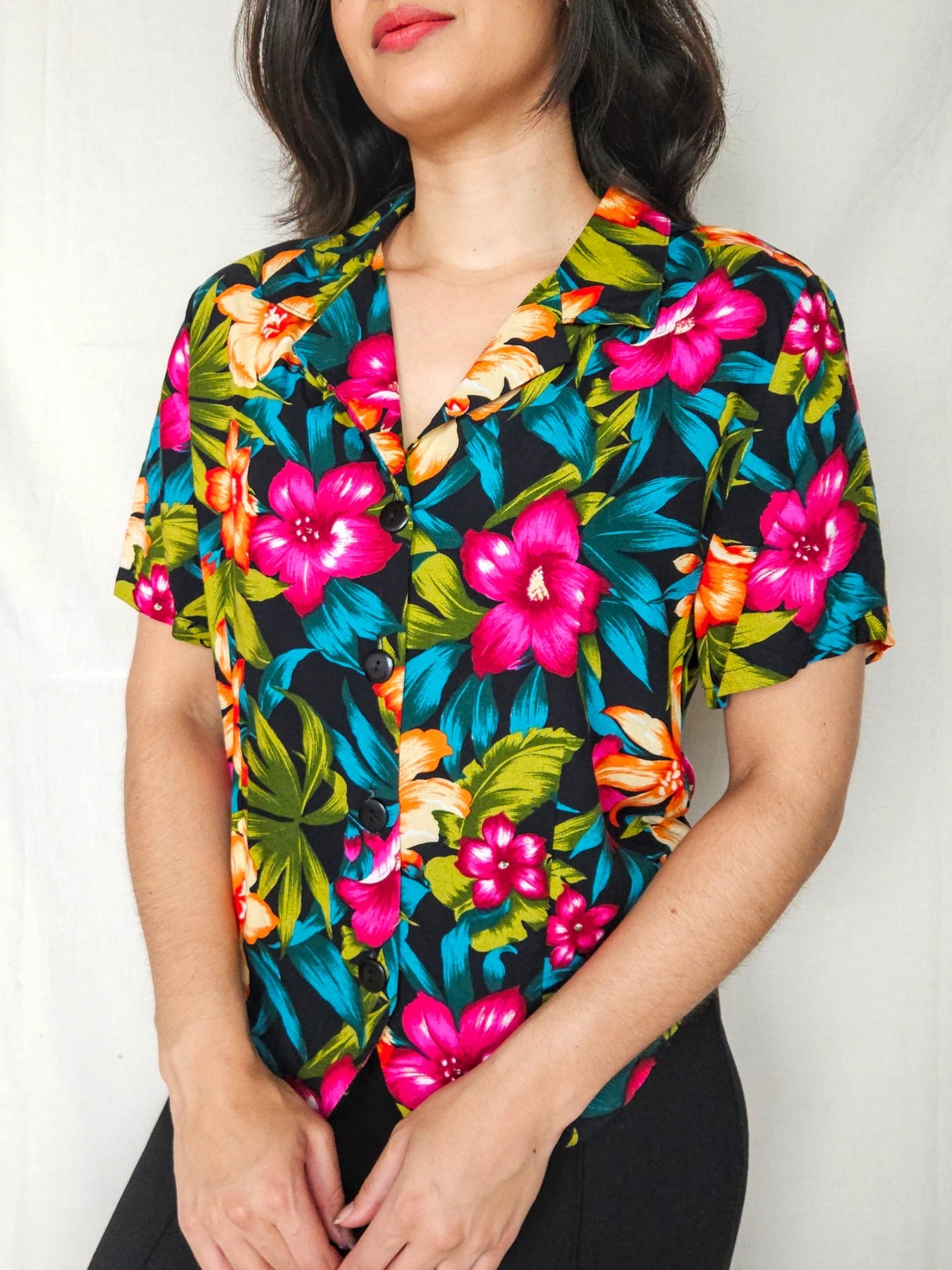 Maia - vintage blouse met strik | M