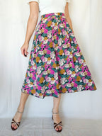 Iria - vintage rok met bloemenprint | XS