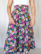 Iria - vintage rok met bloemenprint | XS