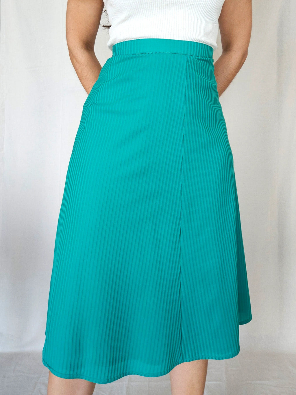 Mia - zeegroene vintage rok | XS