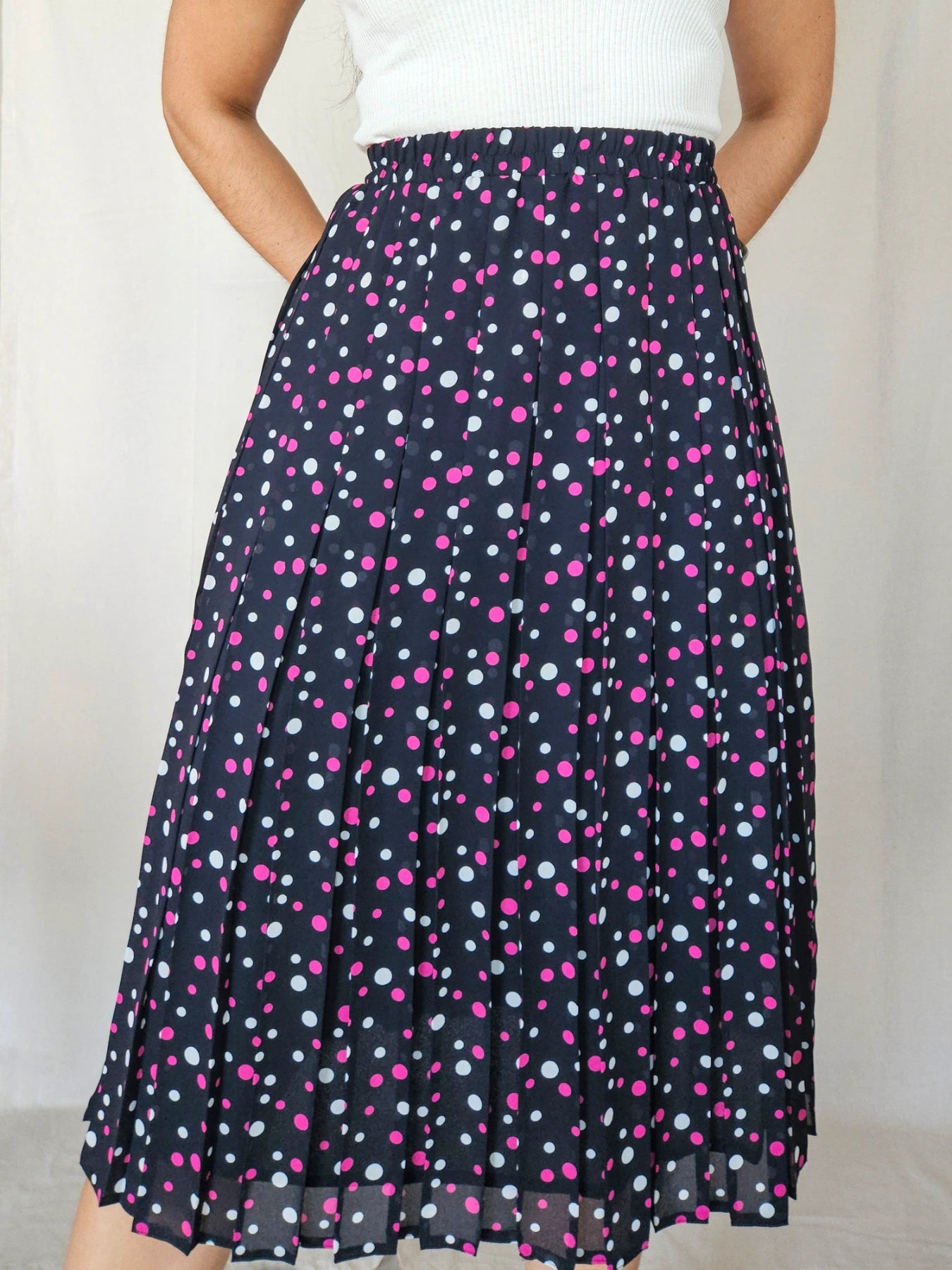 Palmira - polkadot vintage plooirok | S/M