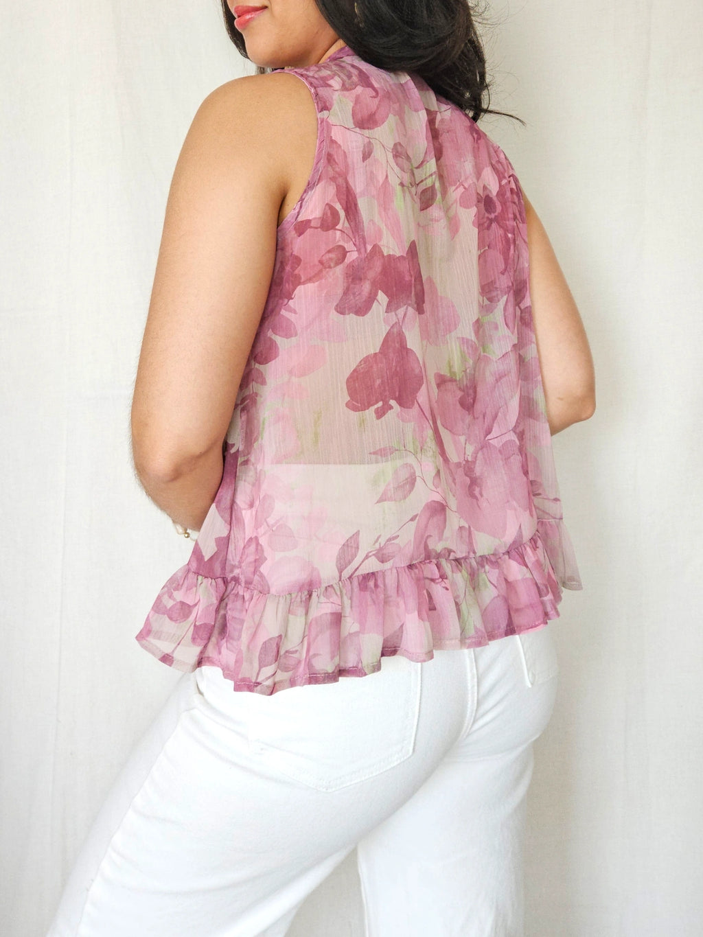 Selva - vintage top met ruffles | L
