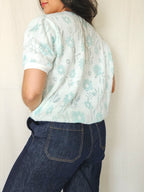 Celine - gebreide vintage top met bloemen | XL