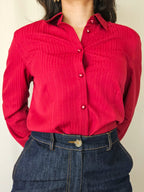 Malva - bordeaux vintage blouse | M