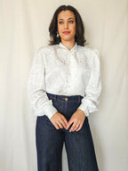 Matilda - witte vintage blouse | XL