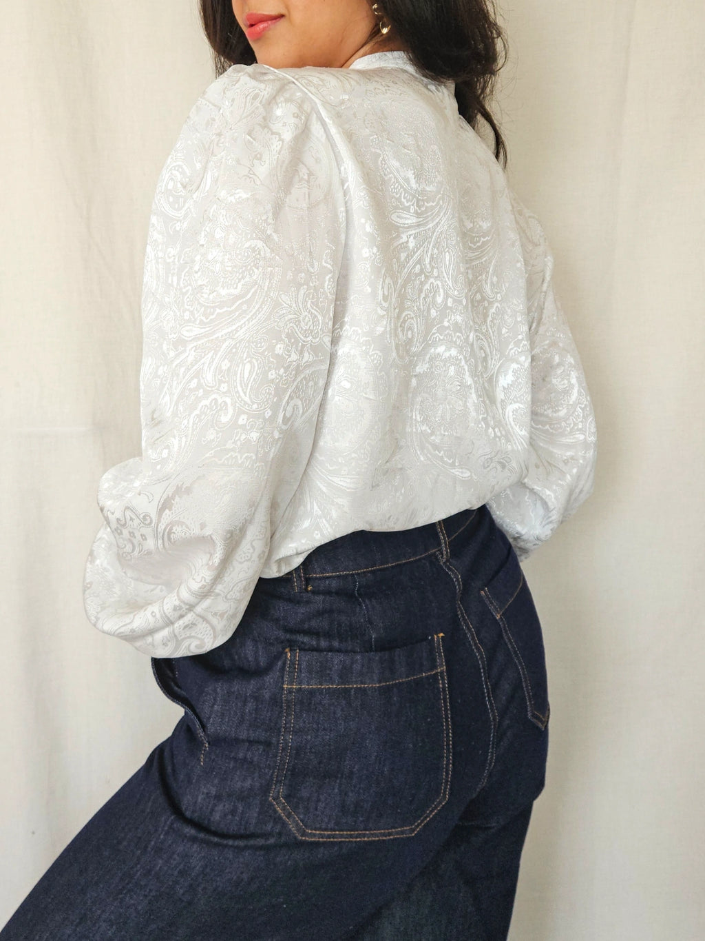 Matilda - witte vintage blouse | XL