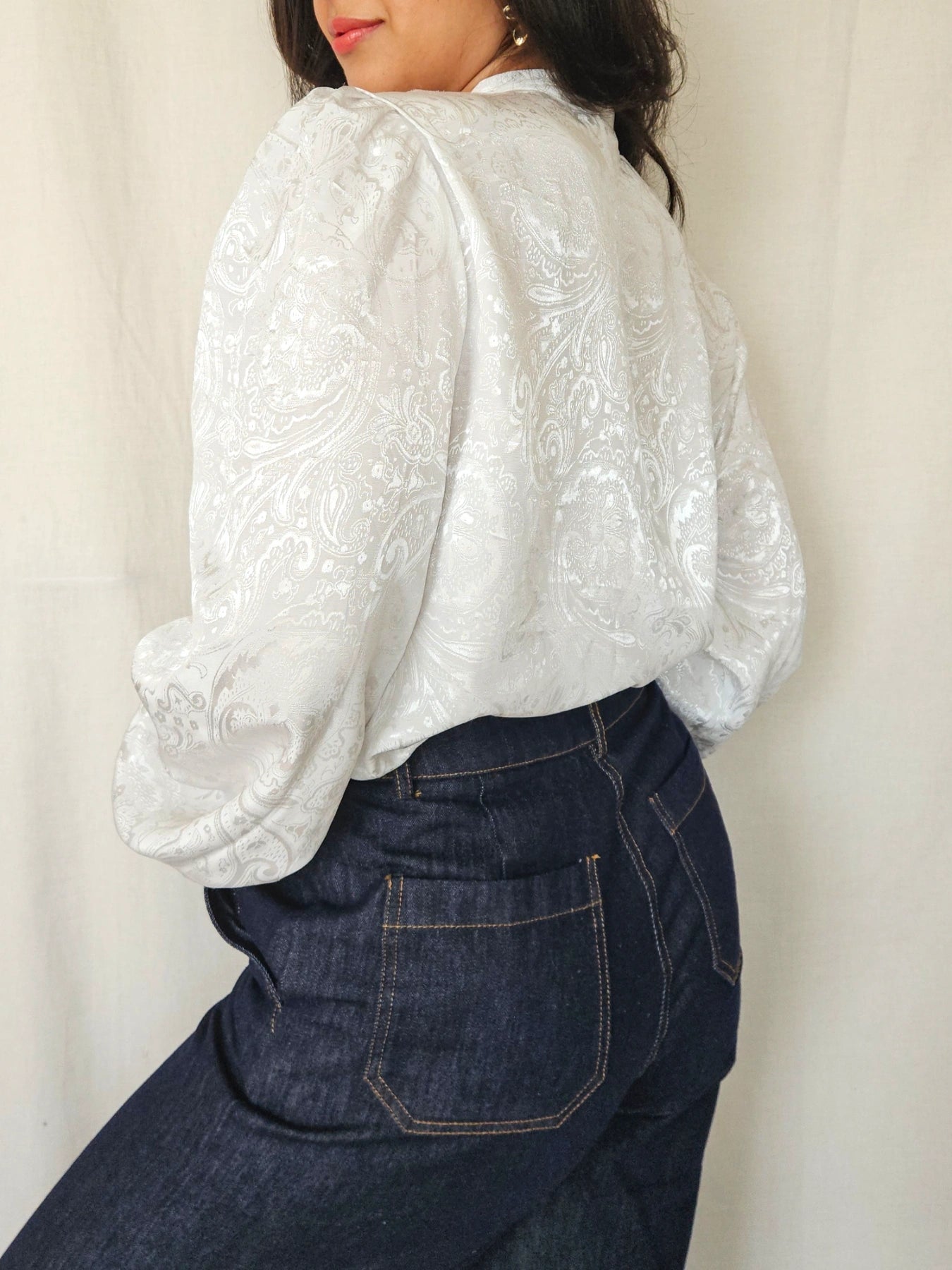 Matilda - witte vintage blouse | XL