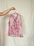 Selva - vintage top met ruffles | L