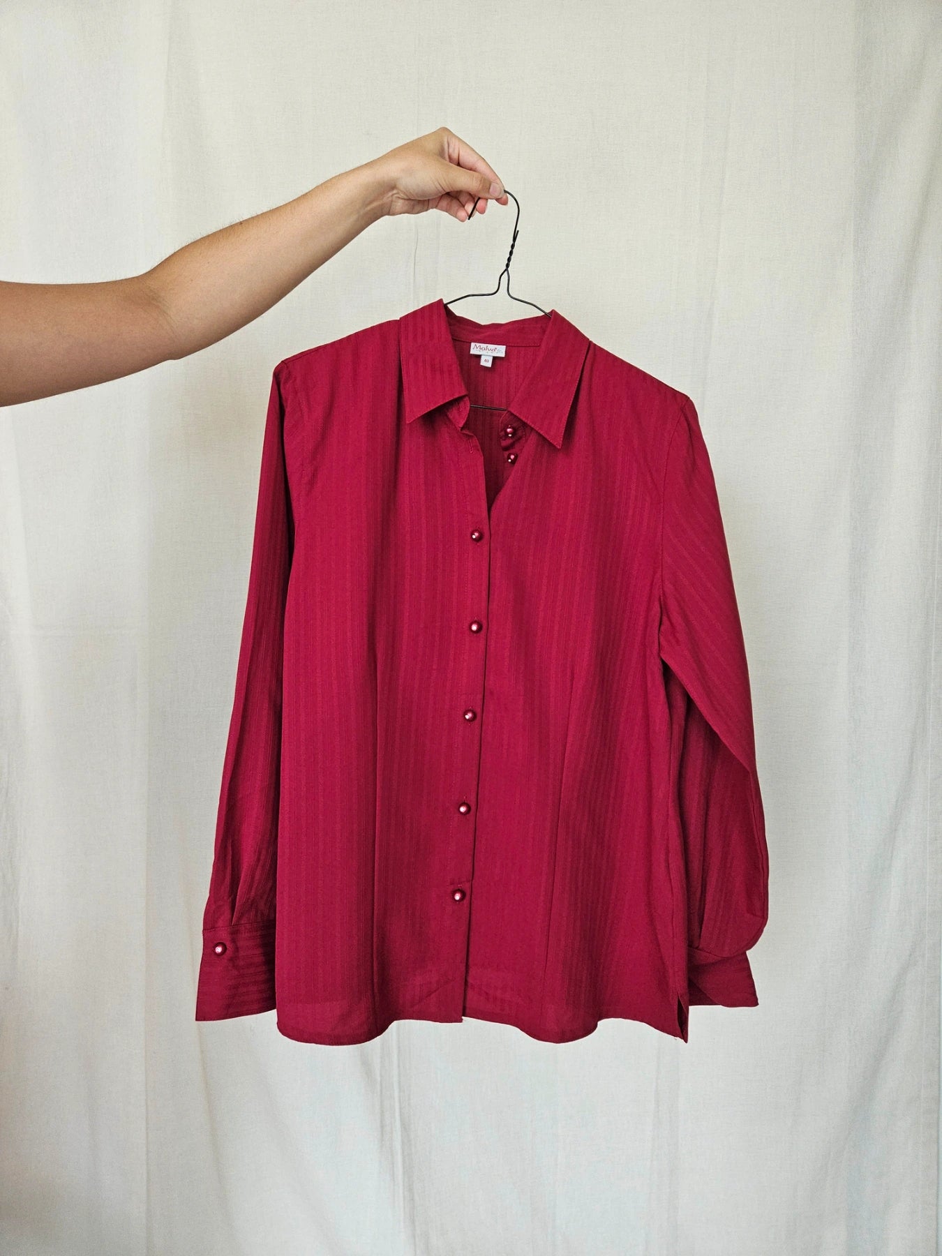 Malva - bordeaux vintage blouse | M