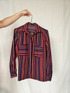 Allegra - gestreepte vintage blouse | S