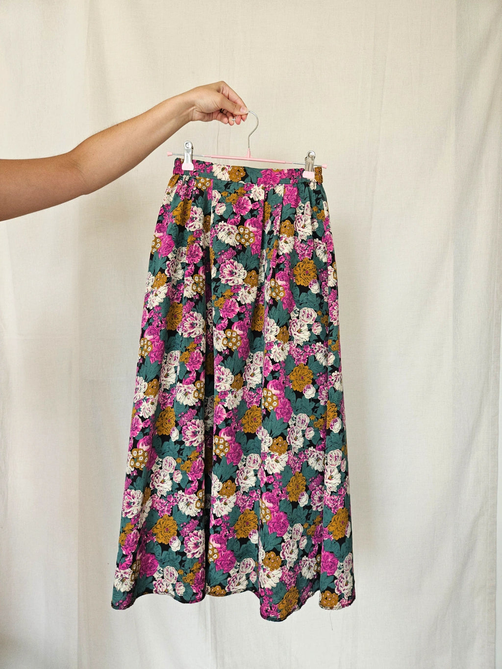 Iria - vintage rok met bloemenprint | XS