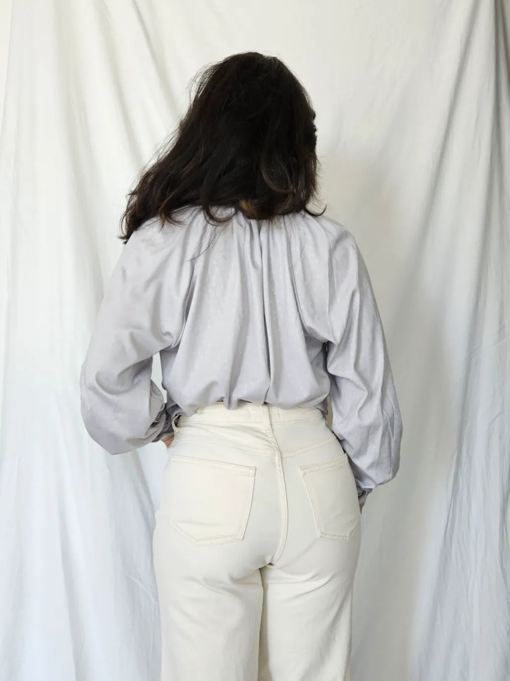 Jaren 70 blouse lichtpaars | M