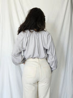 Jaren 70 blouse lichtpaars | M