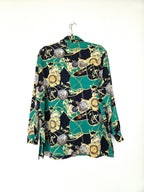 Livia - vintage blouse met barokprint | XXL