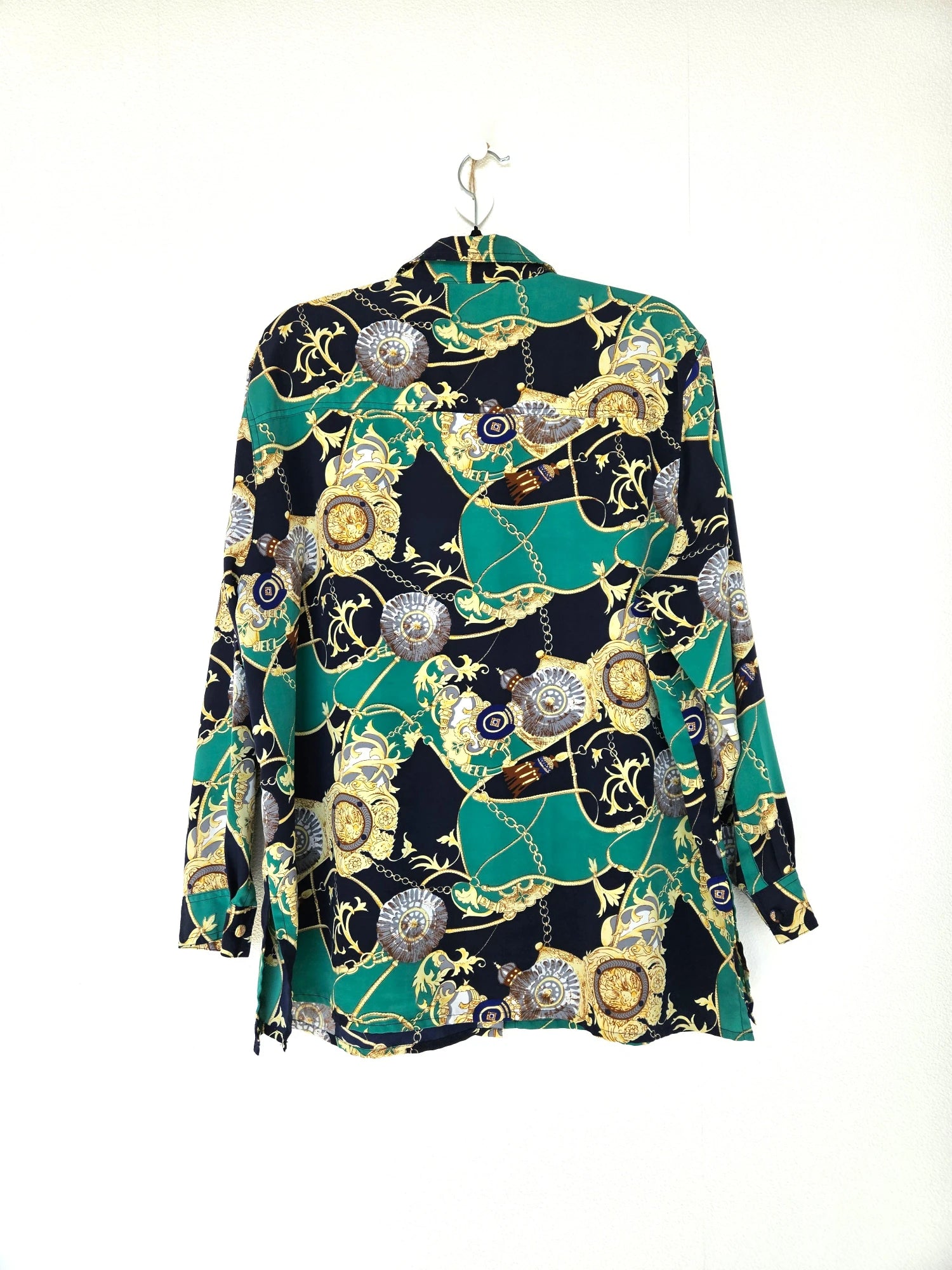 Livia - vintage blouse met barokprint | XXL