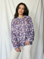 Lux - vintage blouse met paarse print | XXL