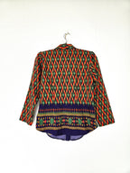 Lyra - vintage blouse met gekleurde print | XS/S