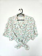 Airy vintage blouse with a light sheen | XXL