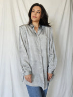 Silver-gray vintage blouse | XL