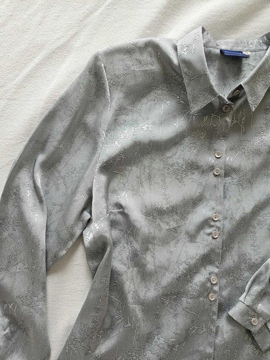 Silver-gray vintage blouse | XL