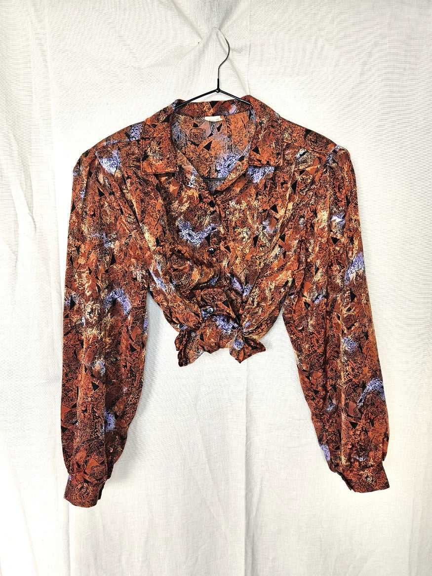 Birdy - donkeroranje vintage blouse | M