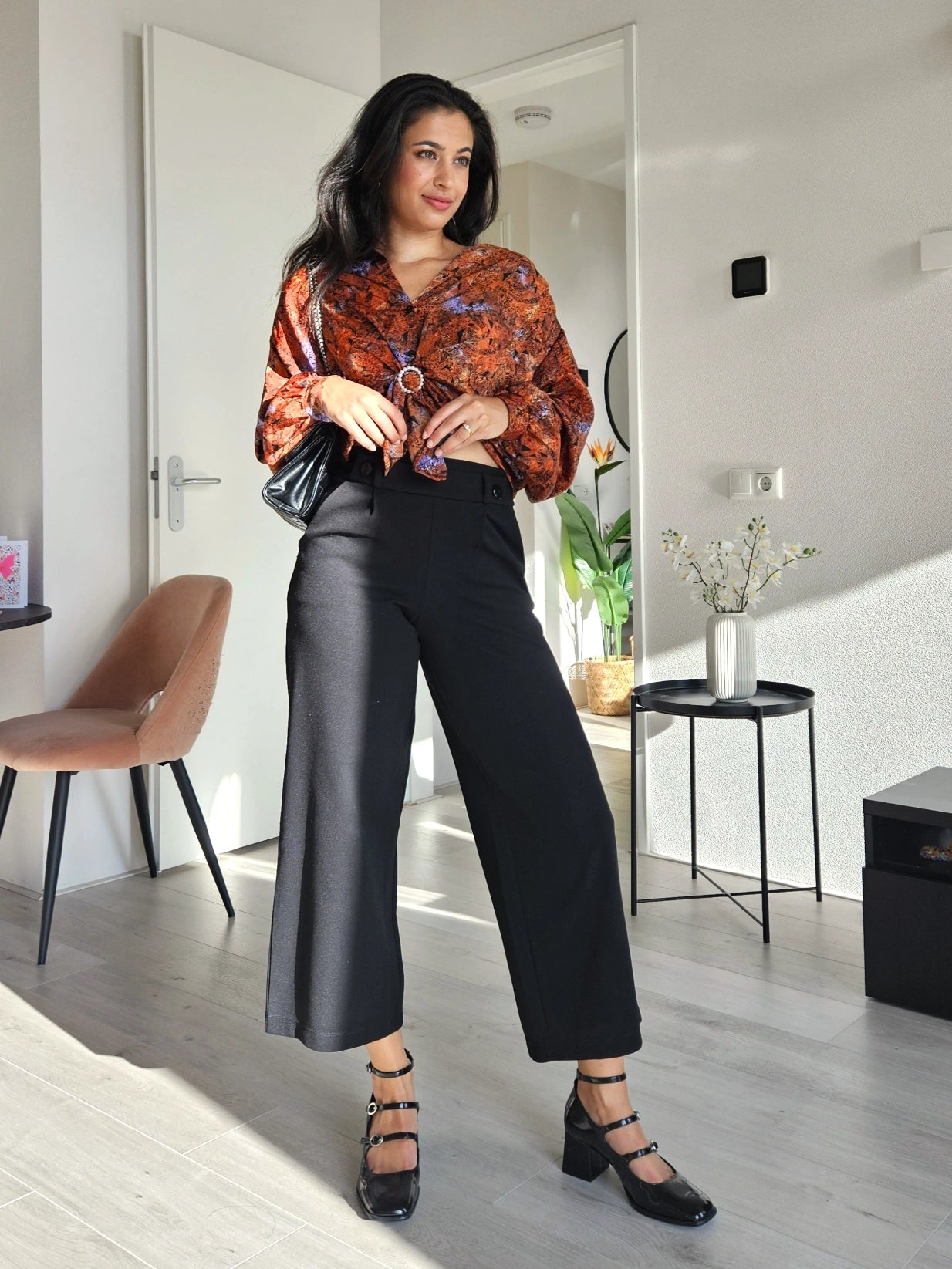 Birdy - donkeroranje vintage blouse | M