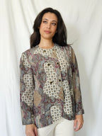 Mina - vintage blouse met bijzondere prints | M