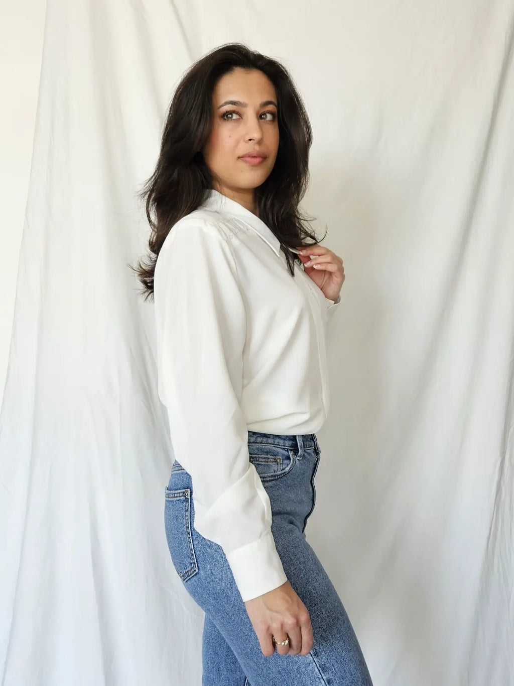 Romantic white vintage blouse | L