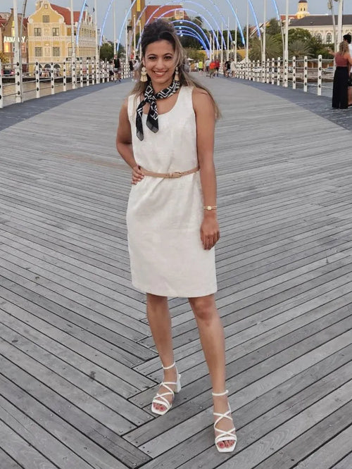 Chic white vintage dress | M