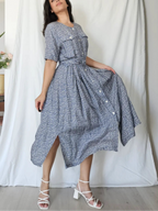 Zwierige 100% zijden vintage jurk | M