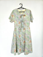 Zomerse vintage jurk met strikjes | S