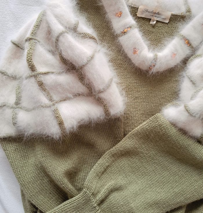 Vintage trui Matcha Angora | XL