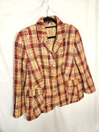Peach - bouclé blazer, wool blend | L/XL