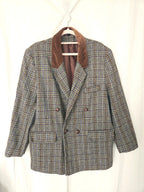 Leto - geruite blazer, wol | XXL