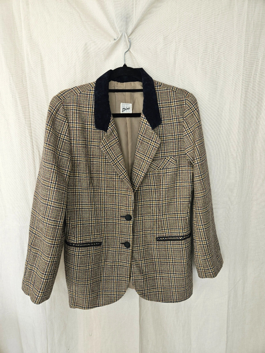 Dine - geruite blazer, wol | M