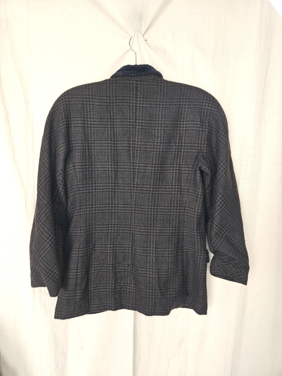 Nora - geruite blazer, wol | XL