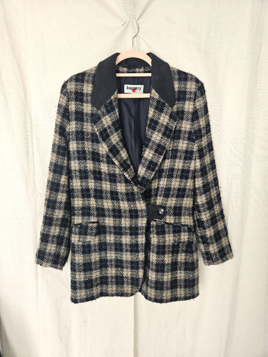 Bo- grof-gebreide blazer | M