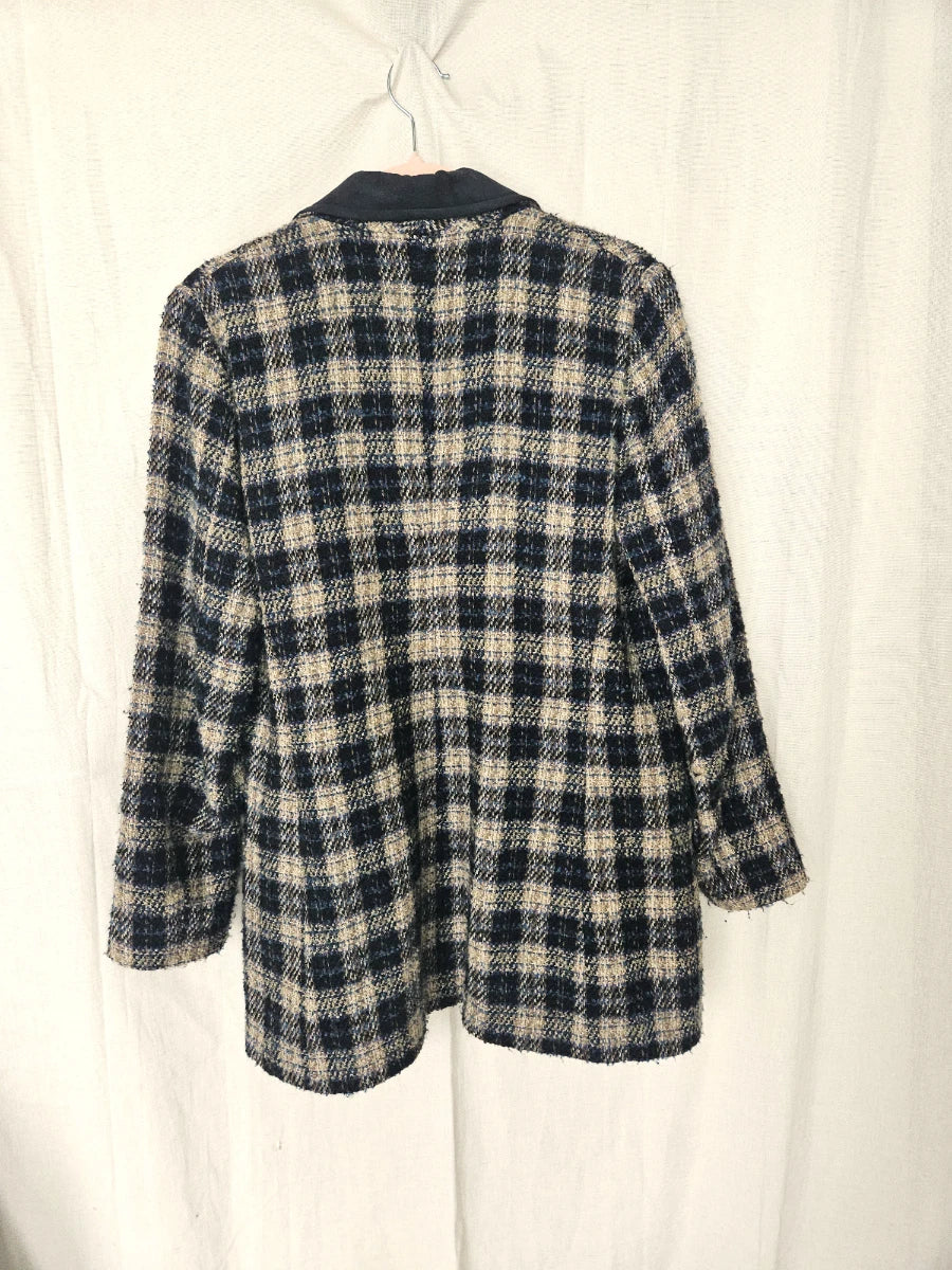 Bo- grof-gebreide blazer | M
