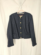 Calla - cropped jasje, wol | L