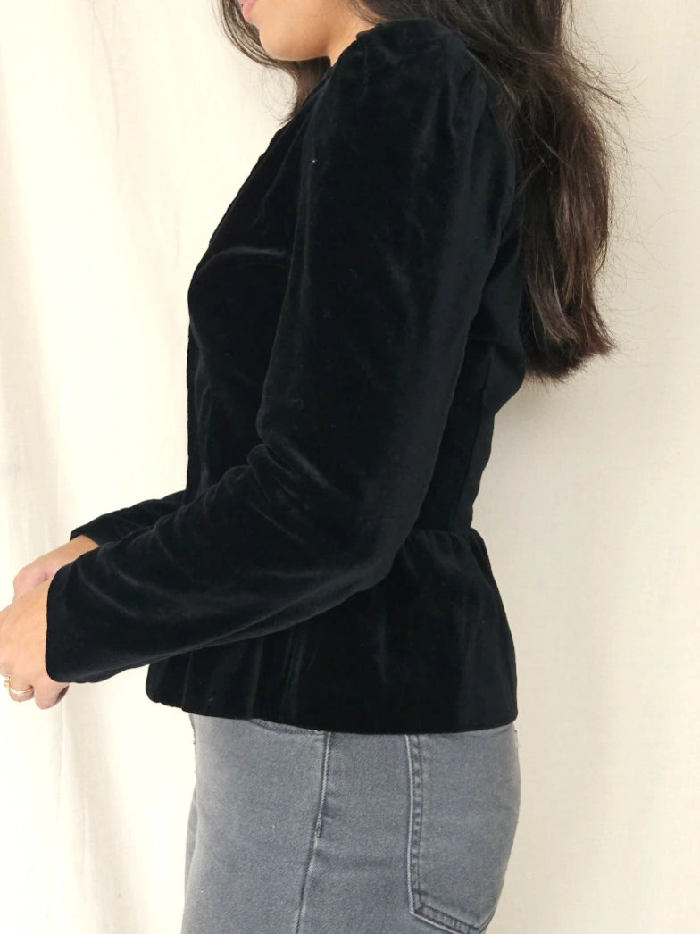Vintage jasje Black Velvet | XS/S
