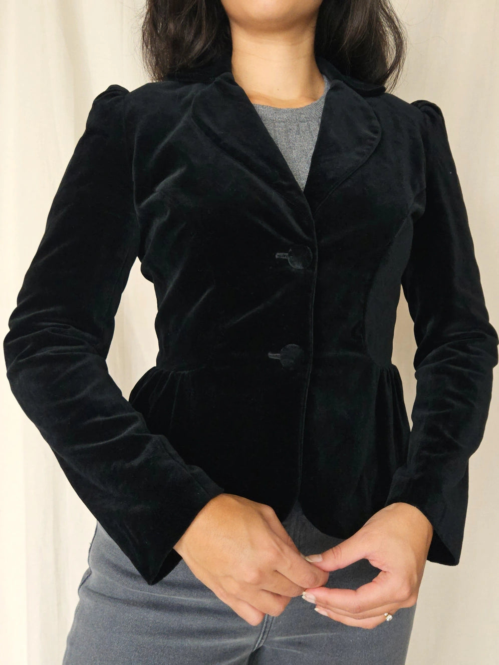 Vintage jasje Black Velvet | XS/S