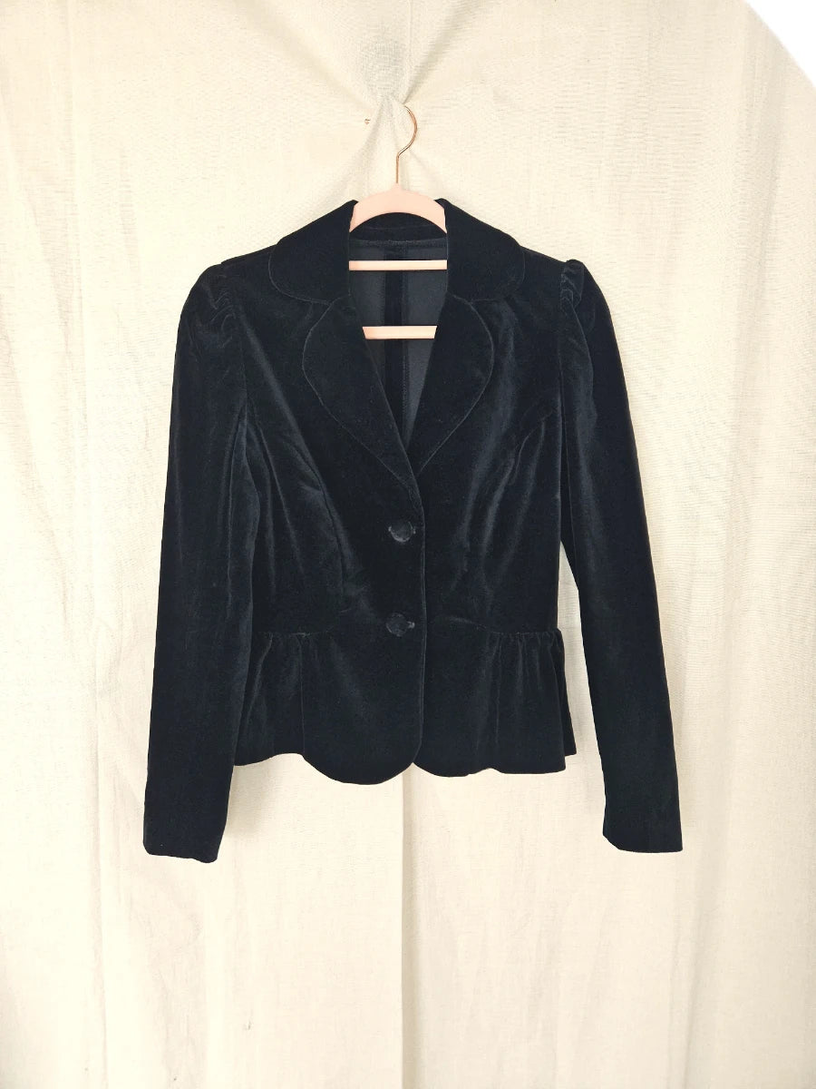 Vintage jasje Black Velvet | XS/S