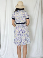 70s deadstock jurk met stippen | S