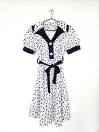70s deadstock jurk met stippen | S