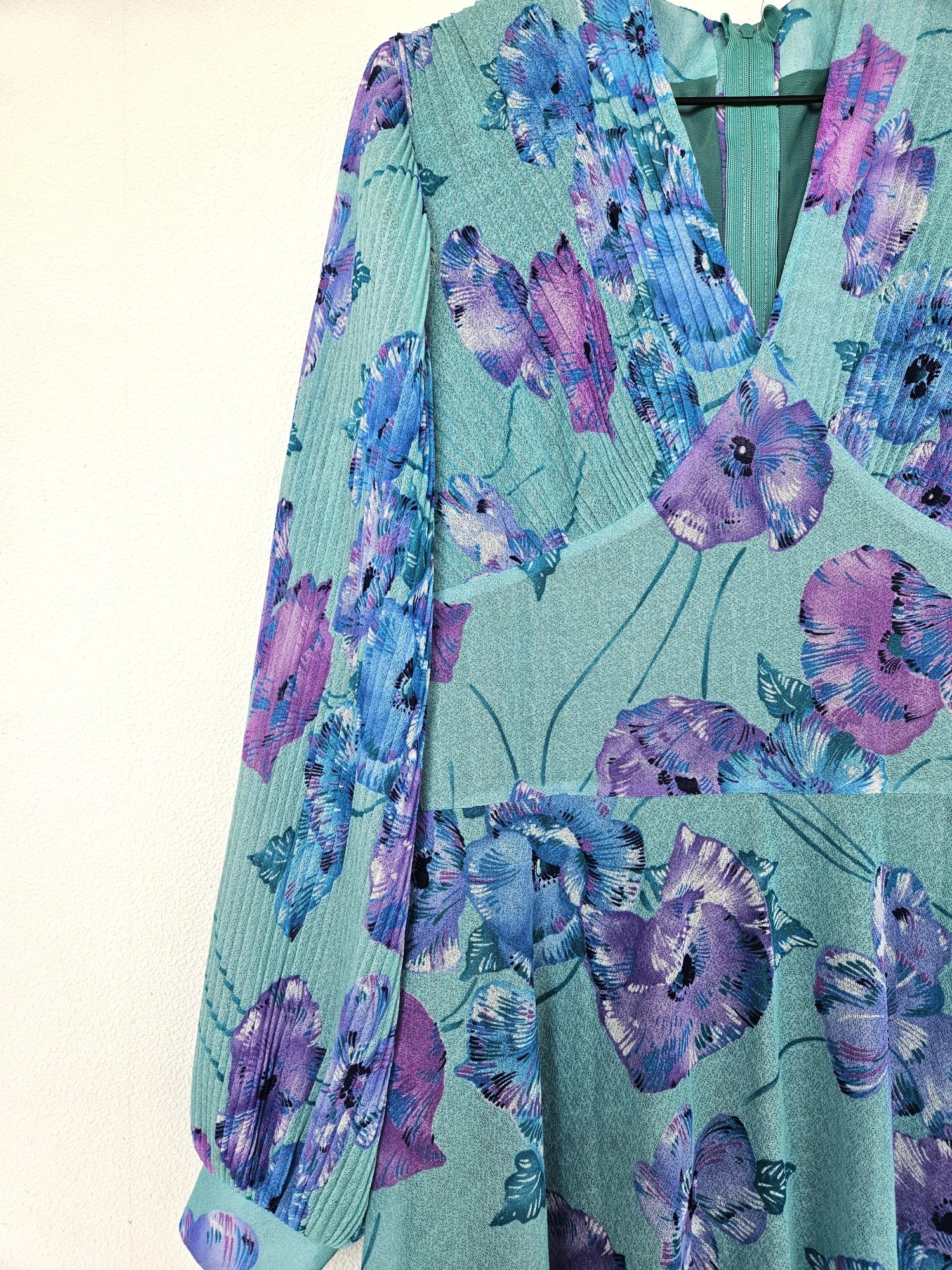 Zwierige 80s vintage jurk met bloemen | S/M